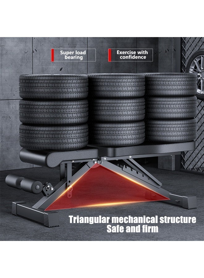 PORIYA Adjustable Weight Bench Abdominal Sit-Up Bench, Multifunctional Foldable Fitness Bench, 7-Level Adjustable, Heavy-Duty Steel Frame, Flat/Incline/Decline, Home Gym Trainer - Image 2